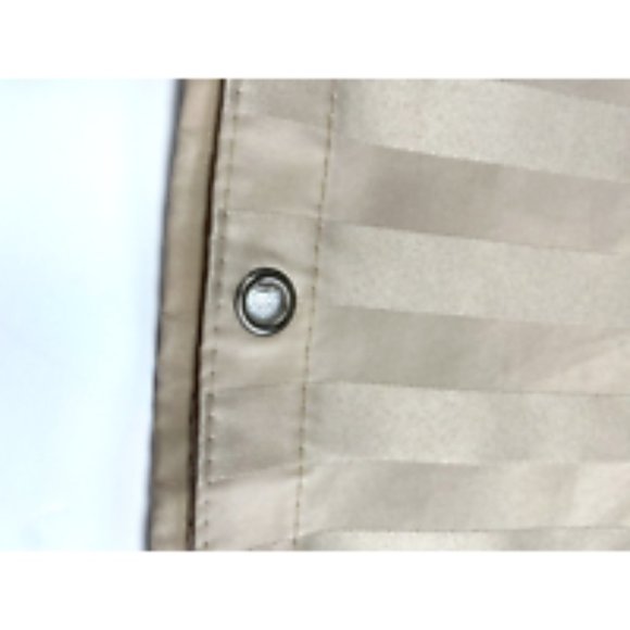 Brown Damask Stripe Fabric Shower Curtain Long Wide Mocha Bathroom Luxury Decor - Picture 4 of 4